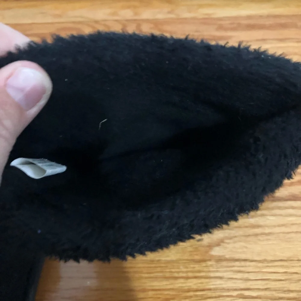 Bebe girls black fur trim boots size 13‎ slip on winter